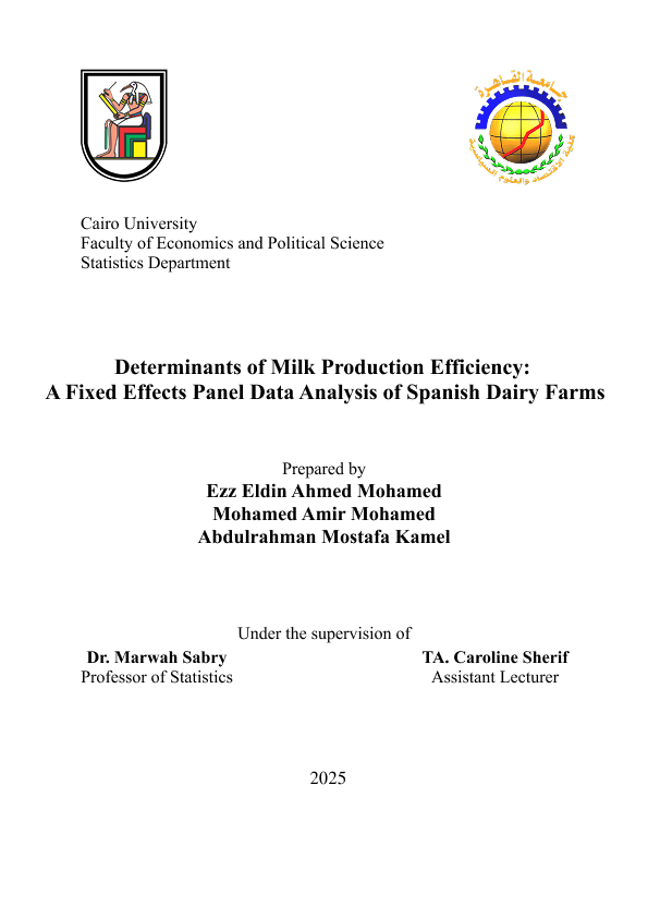 Determinants of Milk Production Efficiency