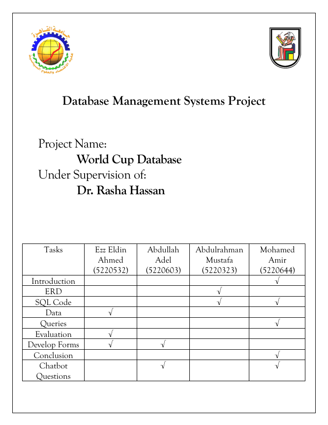 World Cup Database